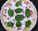Une image de l'étape 3 de Tarte chèvre et épinards.