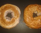 A picture of step 1 of Cheese & Bacon Toasted Bagel.