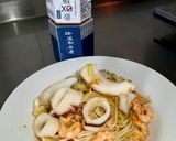 黃金蝦XO醬海鮮炒麵的食譜步驟4照片