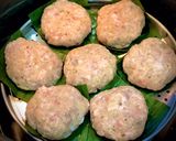 Hình bước làm 3 của món Chả Cốm Tôm Thịt