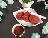 A picture of step 6 of Beetroot Tikki.