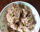 A picture of step 1 of Bread panner roll with rajma.