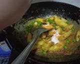 A picture of step 4 of Dhaba style aloo matar ki sabzi.