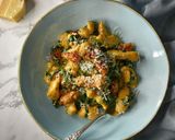A picture of step 5 of Homemade Gnocchi With Chicken Sausages In A Creamy Spinach Sauce.