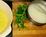 A picture of step 1 of Egg drop soup.