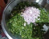 A picture of step 1 of Methi Paratha.