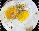A picture of step 1 of Egg eyes for brunch meal.