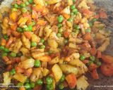 A picture of step 3 of Vegetable poha.