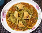 A picture of step 6 of Ragda Samosa Chaat.