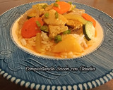 Foto del paso 4 de la receta: Carne de cerdo en caldillo con vegetales🌺
