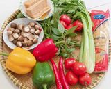 Hình bước làm 1 của món Mì Ý Spaghetti Xốt Nấm Chay