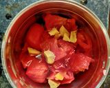 A picture of step 3 of Mochar Ghonto (Bengali style Banana blossoms curry).