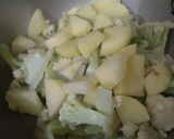 A picture of step 2 of Aloo Gobhi.