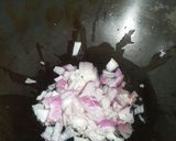 A picture of step 1 of Methi chicken.