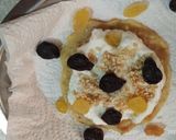 Une image de l'étape 3 de Mini crêpe salée au fromage frais nature / sésame / raisins secs.
