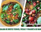 Foto del paso 10 de la receta: Ensalada de brotes tiernos, fresas y vinagreta de mango