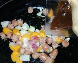A picture of step 3 of Sausage stirfry.