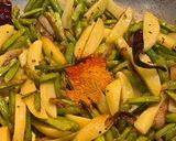 A picture of step 6 of Odisha Guwar Beans Besara Bhaja (Dry Cluster Beans Sabji with Mustard Paste).