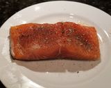A picture of step 1 of Salmon Oscar.