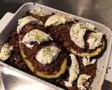 Une image de l'étape 9 de Aubergine farcie chair à saucisse,carottes violettes et burrata.