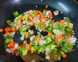 A picture of step 3 of Chicken Keema and Vegetables Kachori.