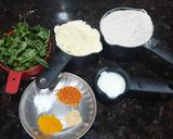 A picture of step 1 of Thepla Recipe.