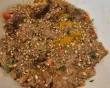 A picture of step 2 of Peshawari Chapal kababs.