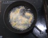 A picture of step 4 of Mom's special kurkuri bhindi.