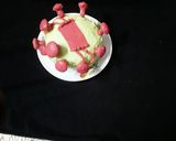 A picture of step 9 of Corona theme cake.