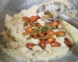 A picture of step 3 of Halwa Nagori.