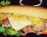 A picture of step 9 of Mike's Southwestern French Dips.