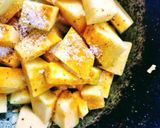 A picture of step 1 of Dry Pumpkin Sabzi.