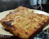 A picture of step 4 of Moong dal slice.