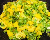 A picture of step 6 of Spring onion veg.