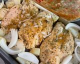 A picture of step 5 of Lemon Garlic Chicken/ Mediterranean Bowls.