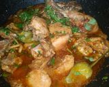 A picture of step 5 of Shinwary chicken karadhi.