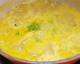 Foto del paso 6 de la receta: Curry de pollo y coco tostado sobre arroz basmati con guisantes y granada
