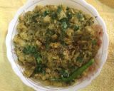 A picture of step 11 of Sarson Ka Saag,Makki Ki Rotis, turnips Bhaji,hot dry fruits Gur.
