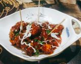 A picture of step 8 of Cabbage Manchurian.