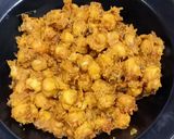 A picture of step 2 of Leftover Chana Masala Chaat.