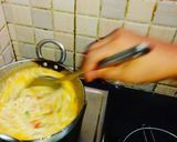 A picture of step 1 of Egg drop soup.