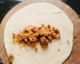 A picture of step 2 of Gur ki Roti (jaggery stuffed paratha) 😋 sweet paratha 😋.