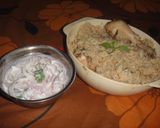 A picture of step 1 of Mughalai chicken biryani.