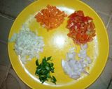 A picture of step 1 of Bread masala.