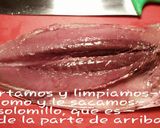 Foto del paso 1 de la receta: Solomillo de bonito a la plancha, con jengibre rosa encurtido.