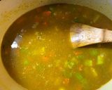 A picture of step 4 of Red lentil soup - vegan.