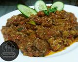 A picture of step 5 of Tori/torai gosht.
