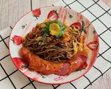 Hình bước làm 4 của món Mì soba xào rau củ