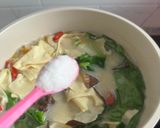Gambar langkah 4 resipi Masak Lemak Labu, Sawi dan Pucuk Suhun.