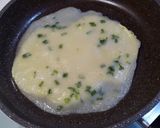 A picture of step 4 of Pork Floss and Cheese Taiwanese Egg Pancake.